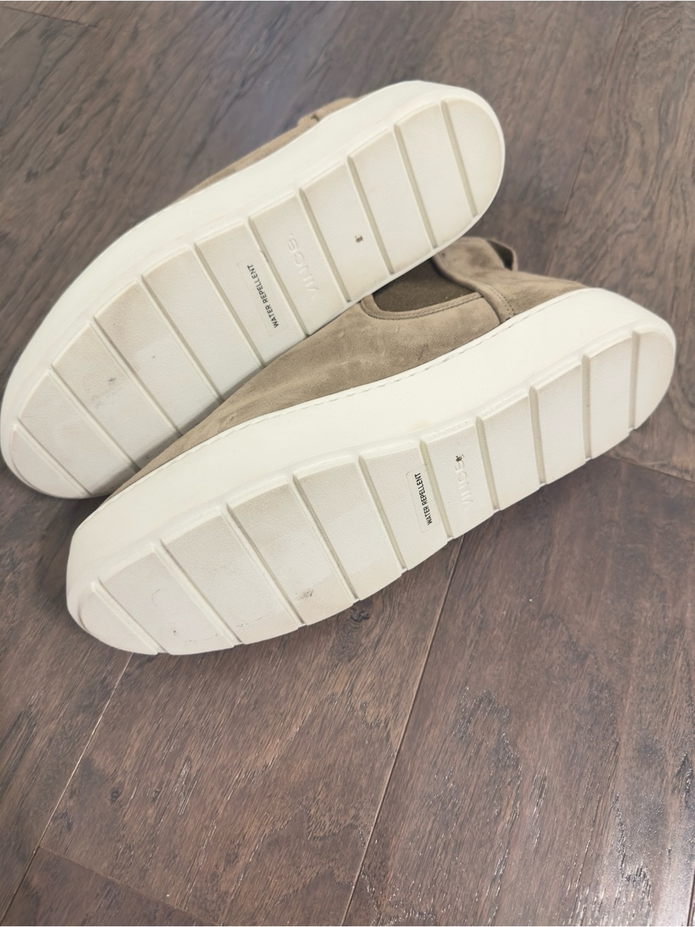 Vince Taupe Slip-On Wedge Booties water repellent - Picture 6 of 6